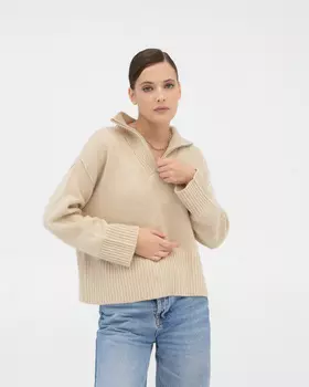 Кофта из кашемира 2024 бежевая 48-50