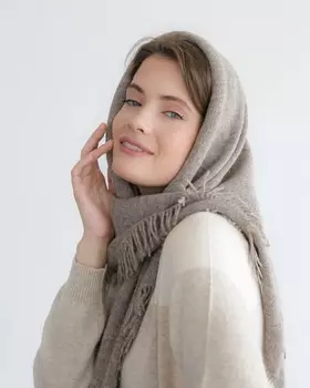 Косынка из шерсти UL серая