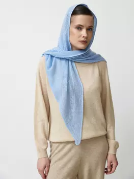 Косынка кашемировая 12105 голубая