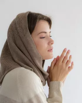 Косынка кашемировая UL капучино