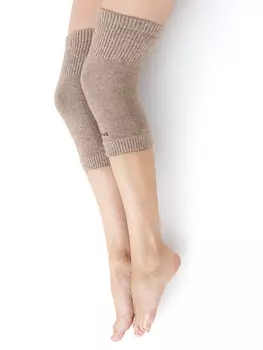 Наколенники из монгольской шерсти коричневые