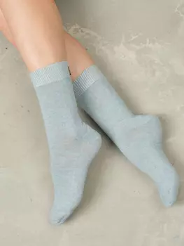 Носки из кашемира и шелка KM110202-F серо-голубые