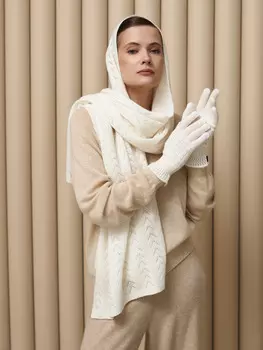 Палантин из кашемира 15002 белый