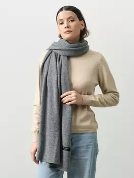 Палантин из кашемира 15068b графит