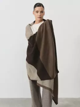 Палантин из пуха яка 09043 коричневый