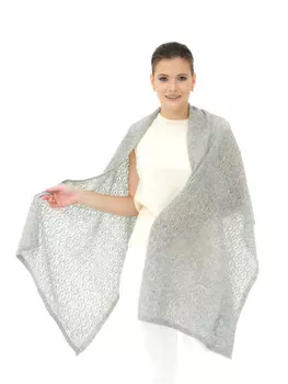 Палантин из шерсти 7W12002 серый