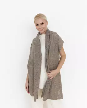 Палантин из шерсти яка 3803 серый