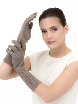 Перчатки из кашемира 31015 капучино F