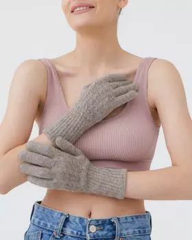 Перчатки из пуха яка 31013 серые