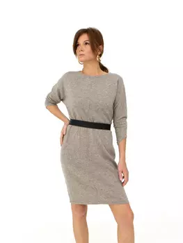 Платье из пуха яка и кашемира 9058 серое 48