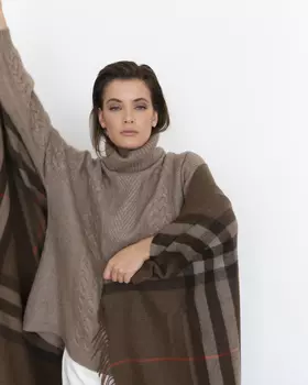 Плед из пуха яка 15070 коричневый