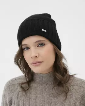 Шапка из кашемира 04247 черная