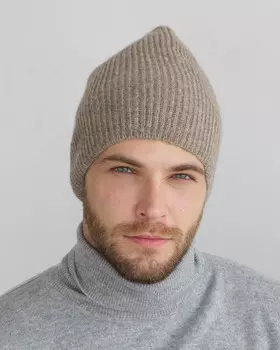 Шапка из пуха яка UL серая