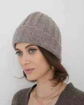 Шапка из шерсти 0179С серая