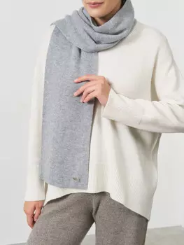 Шарф из кашемира 03034 серо-голубой