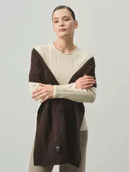 Шарф из кашемира KA211061-F шоколадный