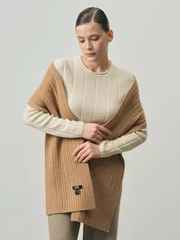 Шарф из кашемира KA211297-F кэмел