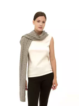 Шарф из пуха яка 03173 серый