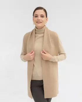 Шарф из шерсти верблюжонка 12131 бежевый