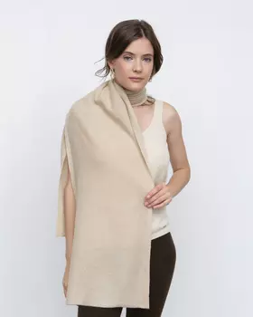 Шарф кашемировый 12028 бежевый