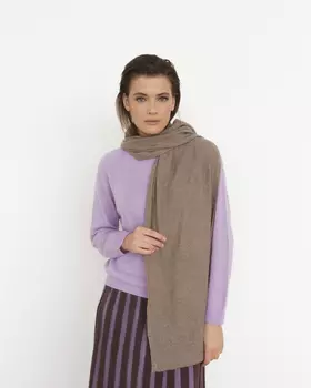Шарф кашемировый 12028 капучино