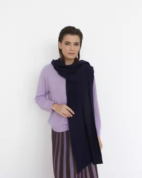 Шарф кашемировый 12028 синий