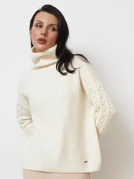 Свитер из кашемира 12229 кремовый XL