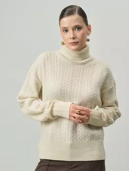 Свитер из кашемира KW051592 кремовый XXL