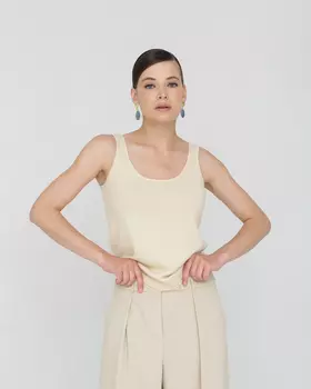 Топ кашемировый 06018 бежевый M