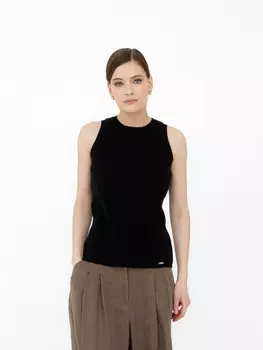 Топ кашемировый 06108 черный 3XL