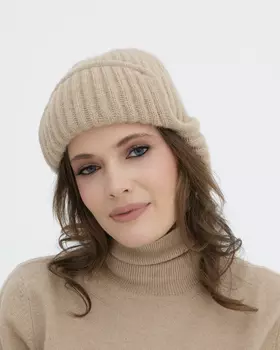 Ушанка из верблюжьей шерсти Беж