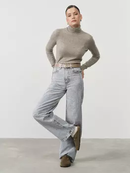 Водолазка из пуха яка и кашемира 5040 серая 54