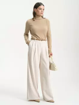 Водолазка из шерсти верблюжонка 5040 бежевая 46