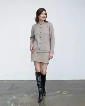 Жакет из 100% шерсти BS серый L