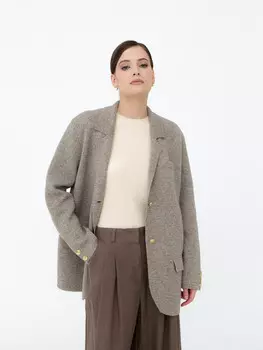 Жакет из пуха яка 08366 серый M