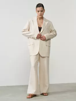 Жакет льняной 630 бежевый 46-48