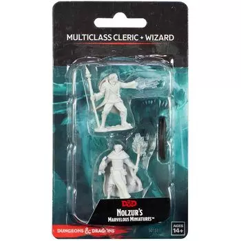 D&amp;D Nolzur's Marvelous Miniatures: Мультиклассовый Жрец и Волшебник Мужчина