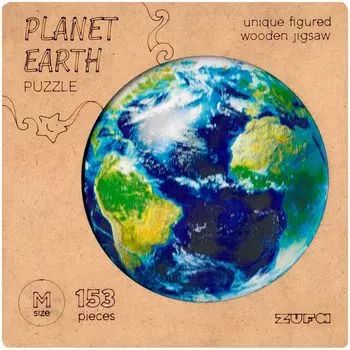 Деревянный пазл Планета Земля (размер M)