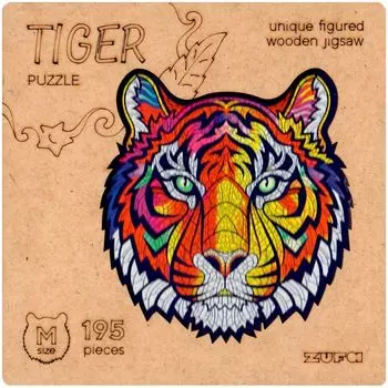 Деревянный пазл Тигр (размер M)