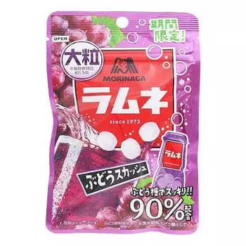 Конфеты драже Ramune Large Grain со вкусом винограда, Morinaga