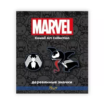 Набор деревянных значков Веном (2шт.)