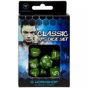 Набор кубиков Classic, 7шт., Olive/White