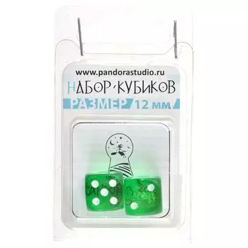 Набор кубиков Прозрачный (2шт, зеленый)