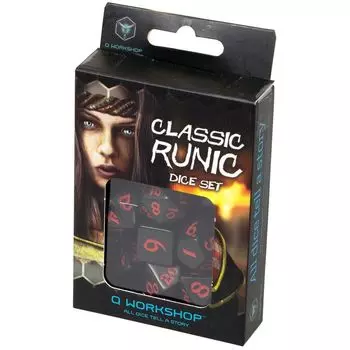 Набор кубиков Runic, 7 шт., Black &amp; red