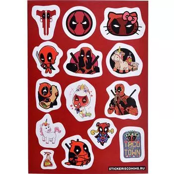 Набор стикеров «Дедпул»