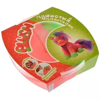 Пушистый пластилин. Розовый и зеленый