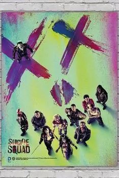 Стеклянный постер "Отряд самоубийц"
