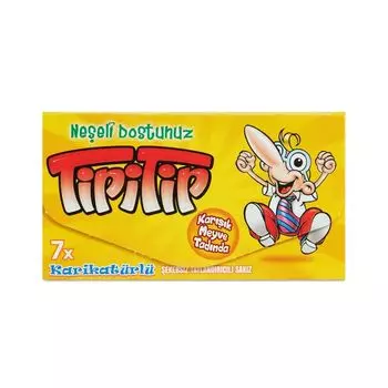 Жевательная резинка TipiTip Retro Yellow со вкусом тропические фрукты