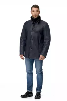 Дубленка мужская из натуральной овчины с воротником