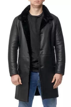 Дубленка мужская из натуральной овчины с воротником